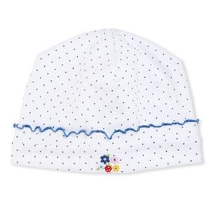 EUC Kissy Kissy Polka Dot Embroidered Baby Hat